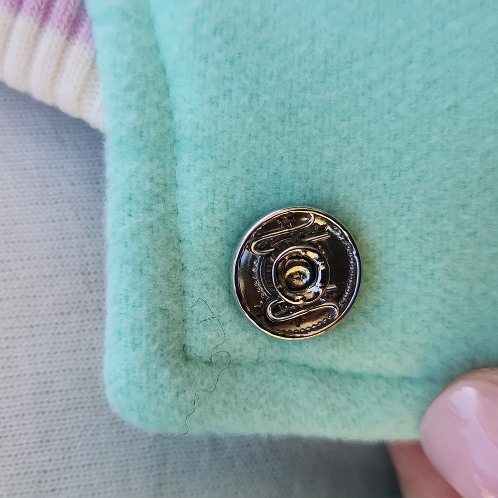 Stoney Clover Lane Mint Green & Cream Bomber Jacket - Picture 4 of 10